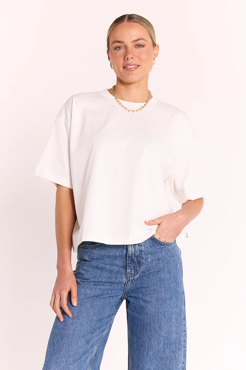 Carter Boxy Tee White
