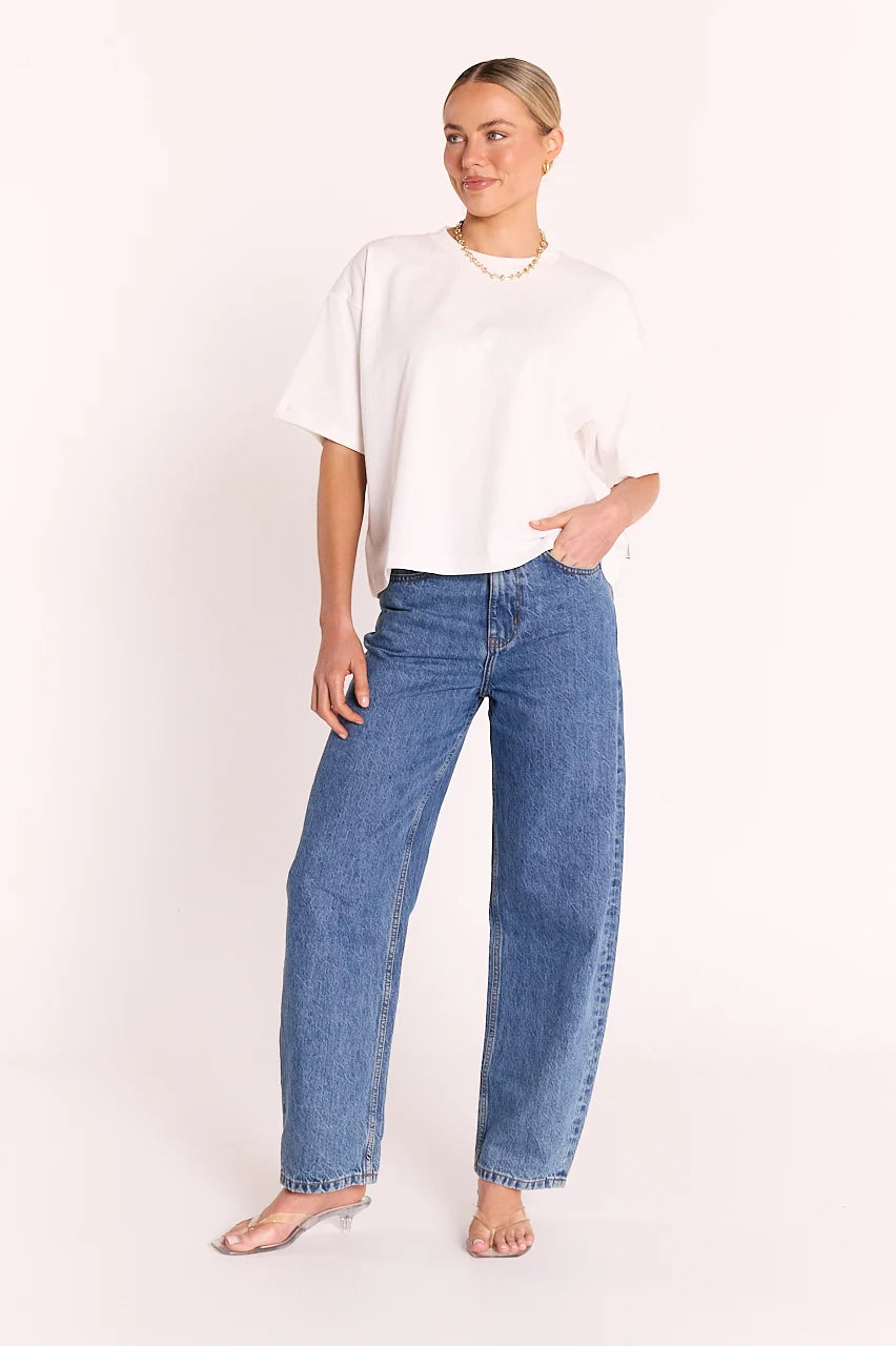 Carter Boxy Tee White