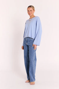 Hartley Long Sleeve Top Powder Blue