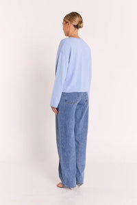 Hartley Long Sleeve Top Powder Blue