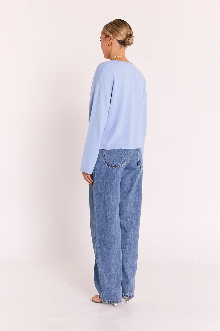 Hartley Long Sleeve Top Powder Blue