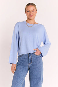 Hartley Long Sleeve Top Powder Blue