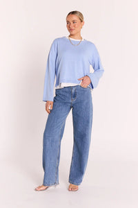 Hartley Long Sleeve Top Powder Blue
