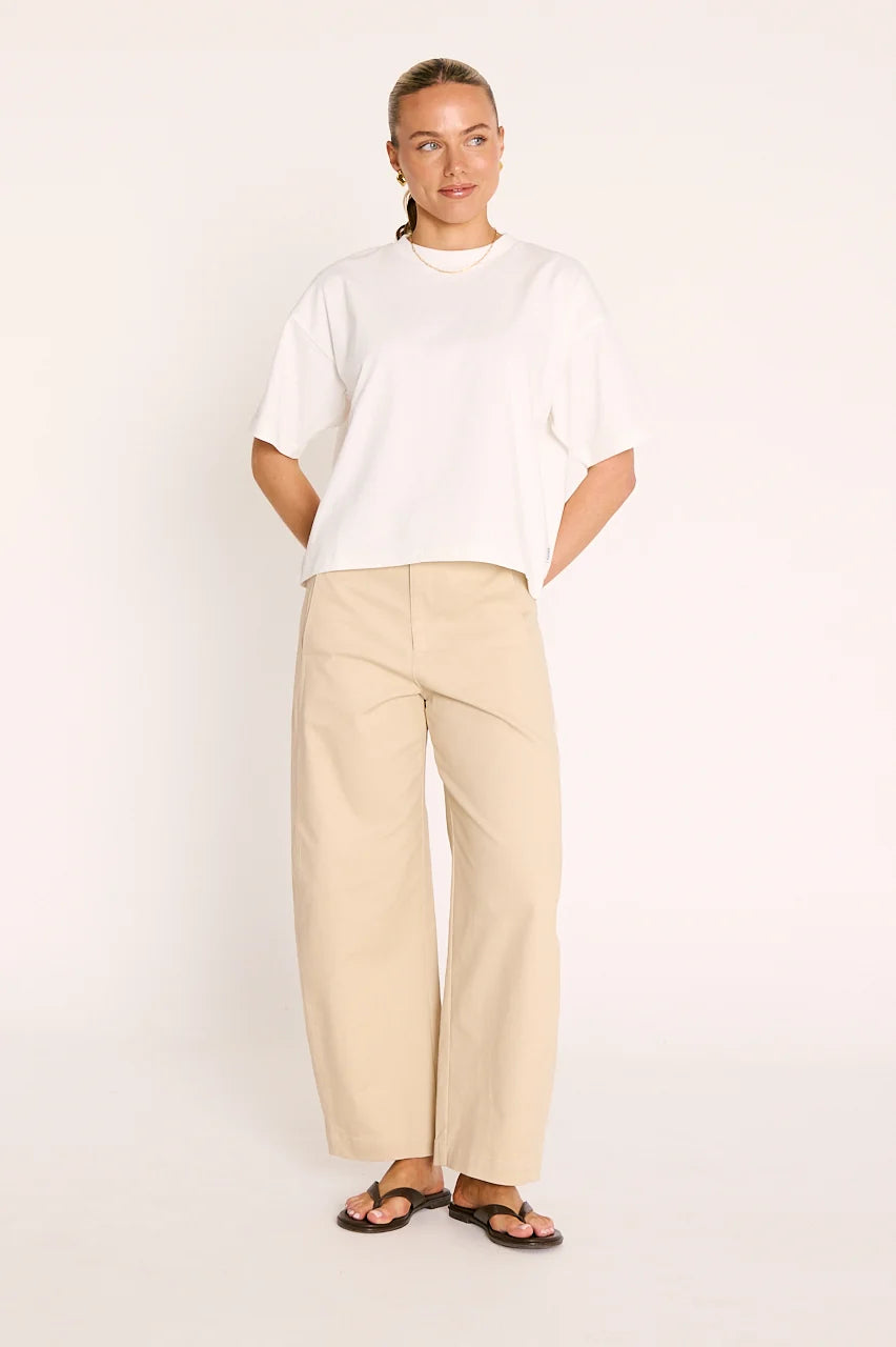 Carter Boxy Tee White