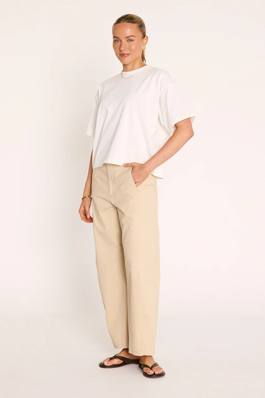 Carter Boxy Tee White