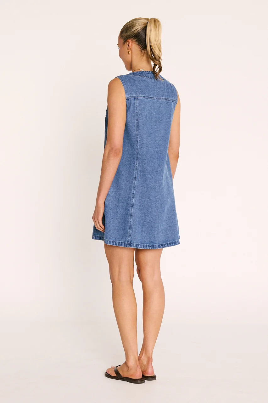 Violet Denim Dress Amalfi Blue