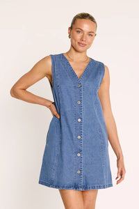 Violet Denim Dress Amalfi Blue