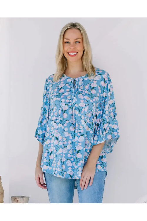 Boho Top Blue