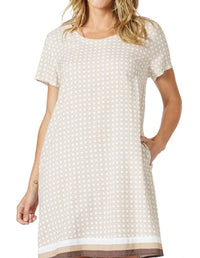 Rattan Dress Natural/White