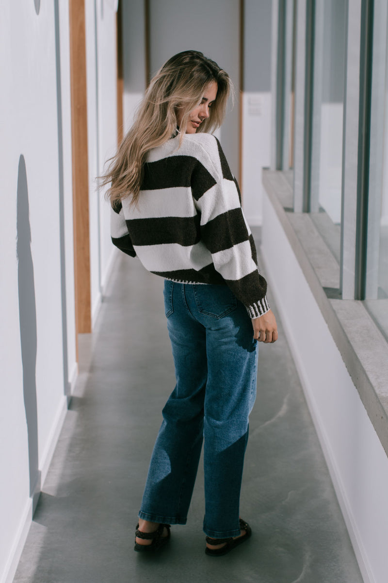 Tilly Stripe Knit Chocolate
