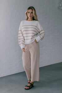 Bowie Stripe Knit White