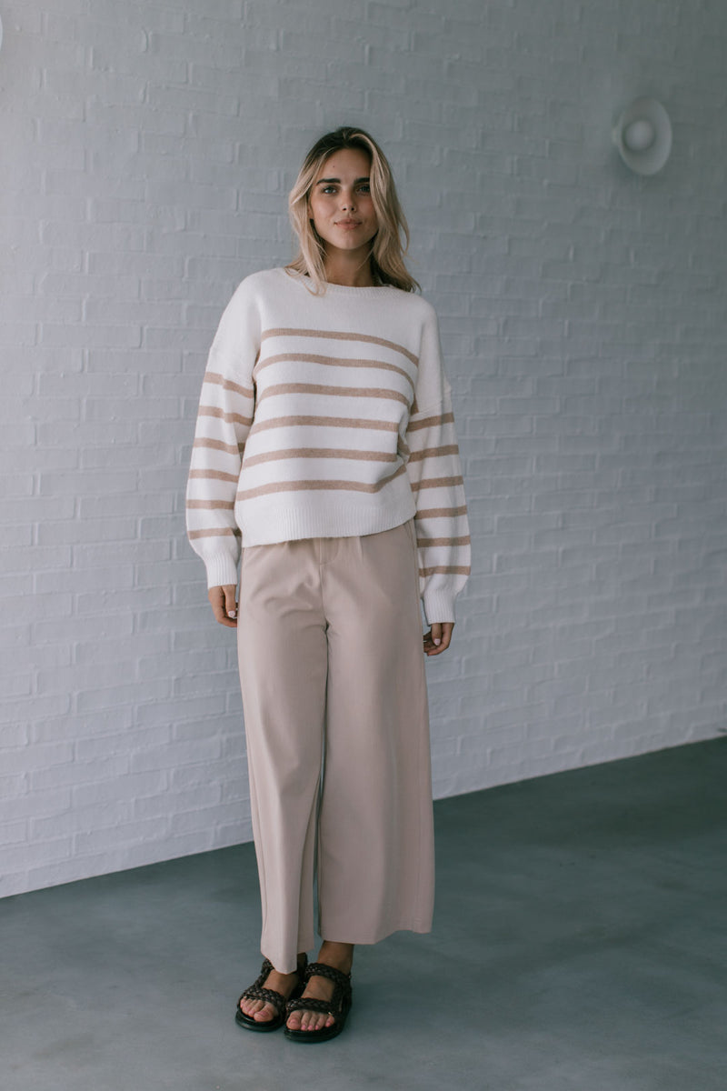 Bowie Stripe Knit White