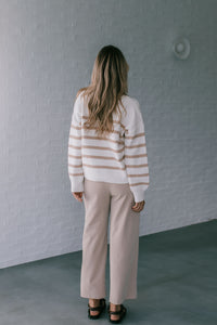 Bowie Stripe Knit White