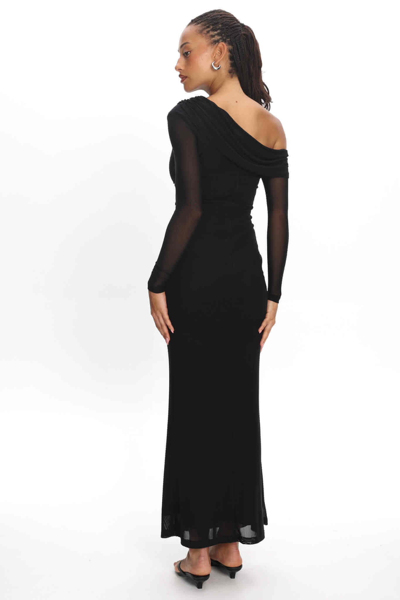 Catie Long Sleeve Dress Black