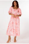 Ana Midi Dress Desert Flower Print