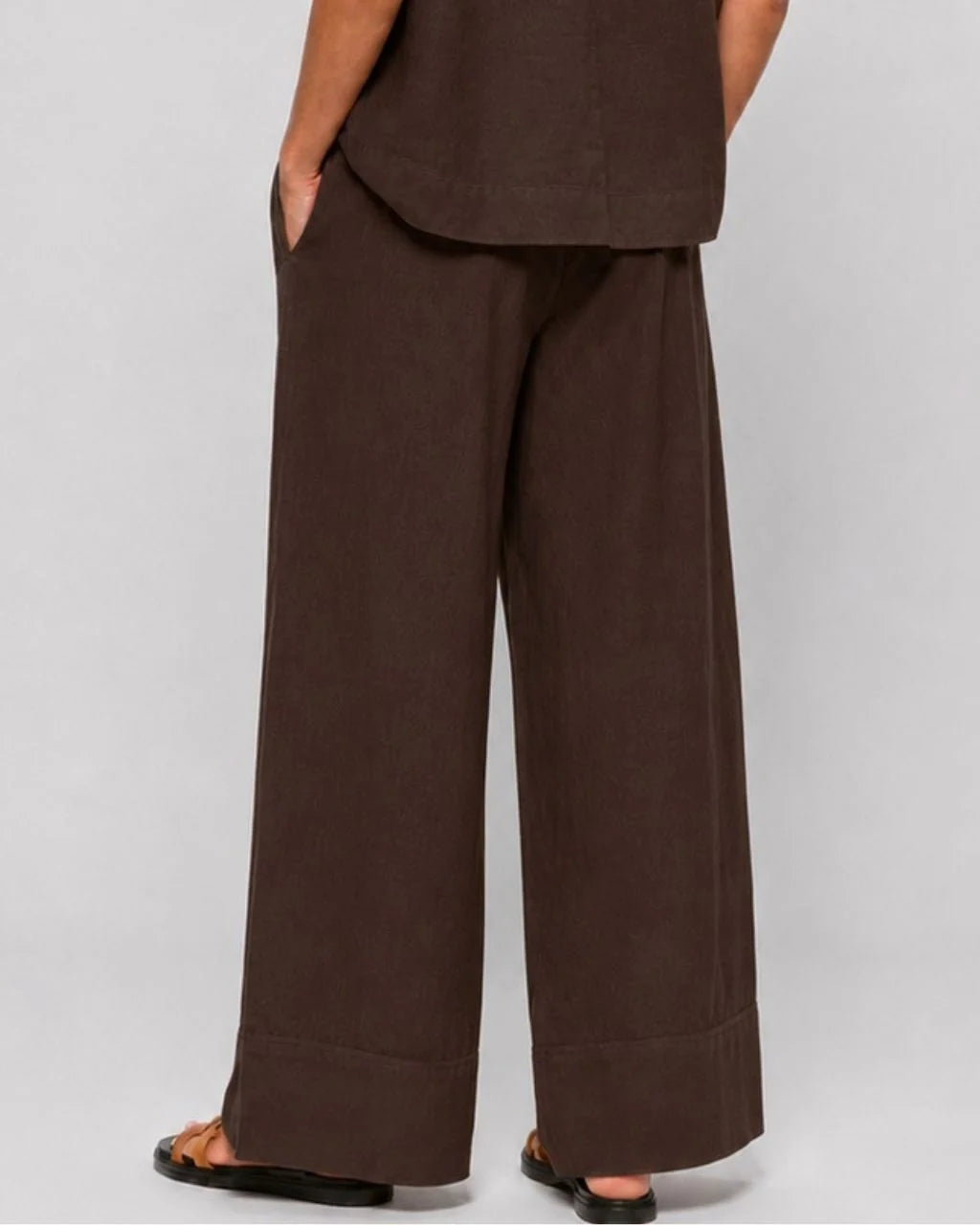Stella Linen Pant Chocolate