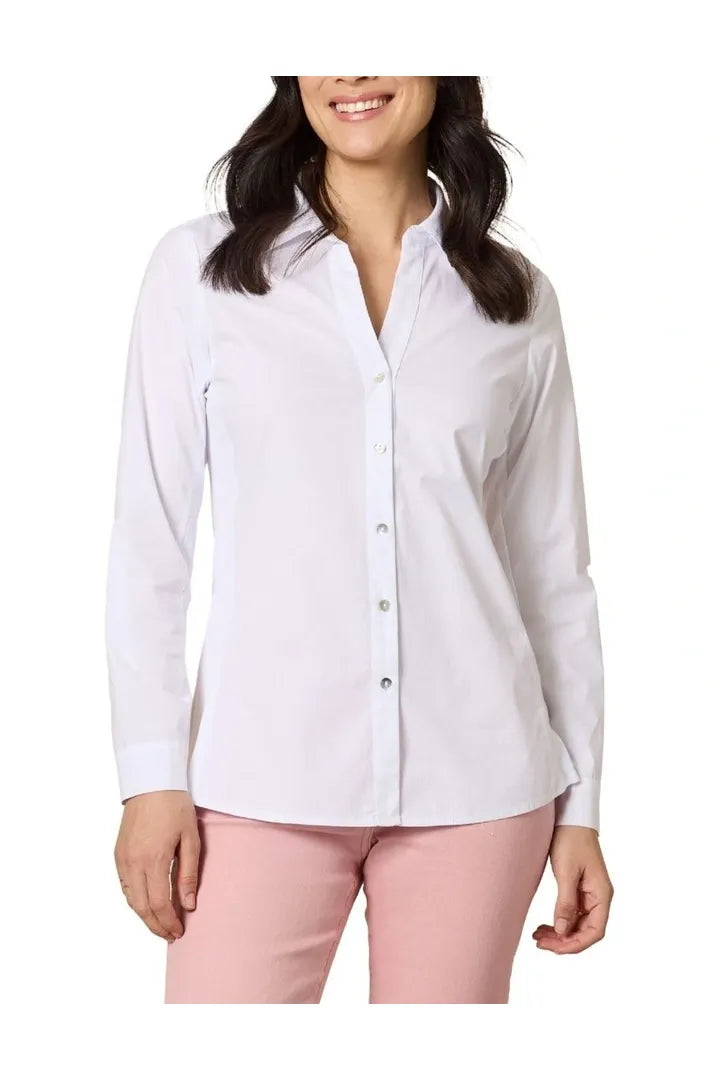 Emma Rib Detail Shirt White