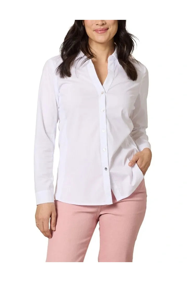 Emma Rib Detail Shirt White