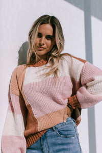 Ingrid Colour Block Knit Tan