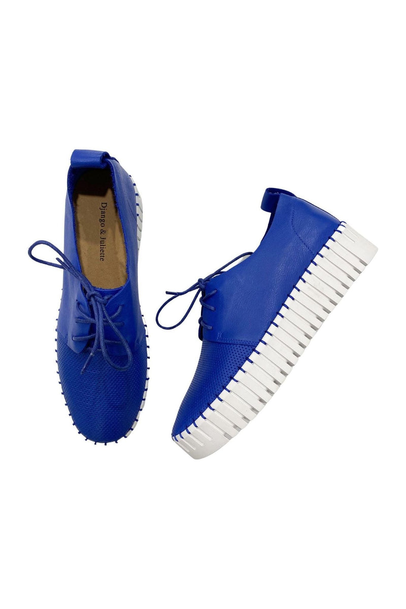 Batu Leather Sneaker Cobalt/White