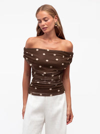 Dotted Delight Top Chocolate Spot
