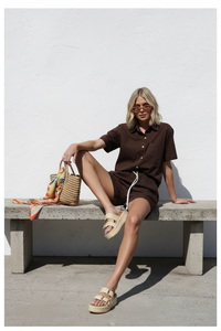 Maya Denim Short Chocolate