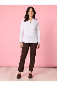 Emma Rib Detail Shirt White