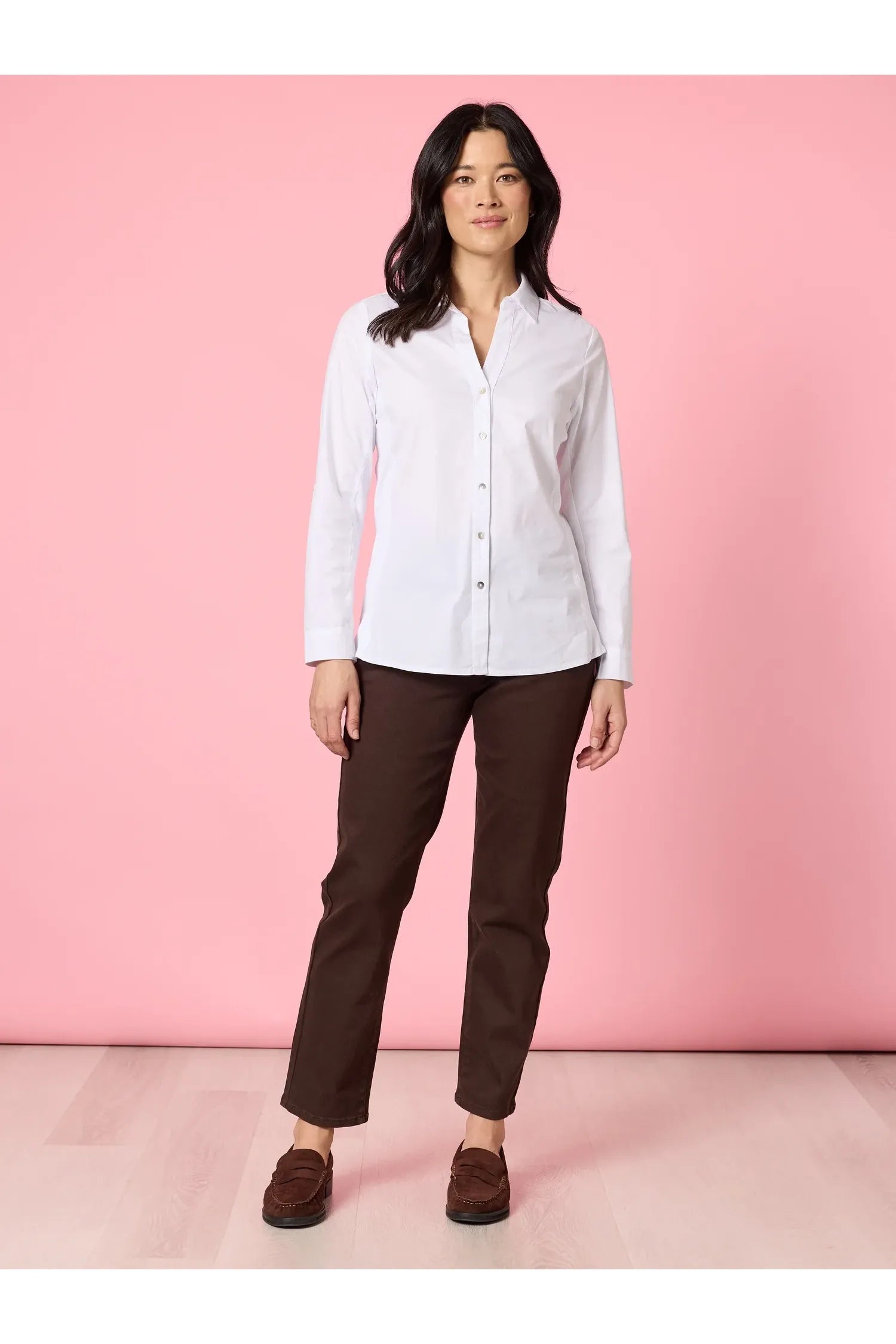 Emma Rib Detail Shirt White