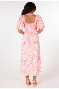Ana Midi Dress Desert Flower Print