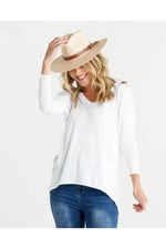 Geneva V-Neck Top White