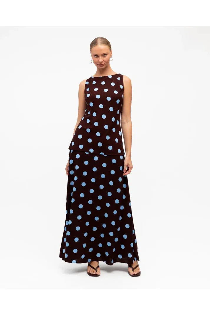 Sabrina Skirt Chocolate/ Blue