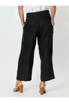 Lara Wide Leg Linen Pant Black