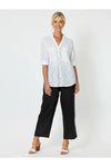 Lara Wide Leg Linen Pant Black