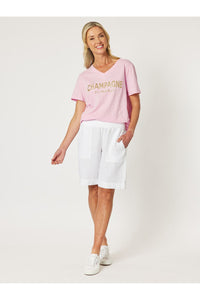 Jersey Waist Short White