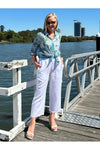 Lara Wide Leg Linen Pant White