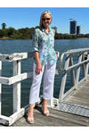 Lara Wide Leg Linen Pant White