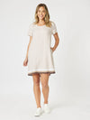 Rattan Dress Natural/White