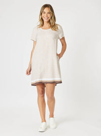 Rattan Dress Natural/White