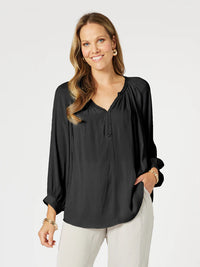 Lux Plait Top Black