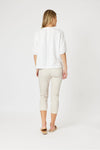 Lino V Neck Top White
