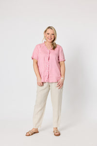 Audrey Linen Top Musk