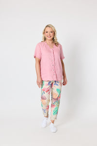 Audrey Linen Top Musk