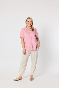 Audrey Linen Top Musk