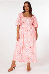 Ana Midi Dress Desert Flower Print