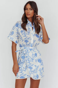 Davey Floral Dress Blue