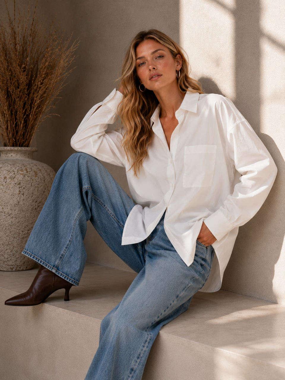 Josie Cotton Shirt White