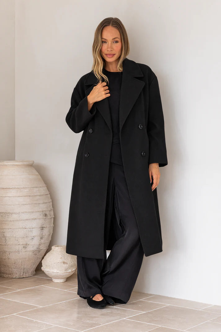 Portofino Coat Black