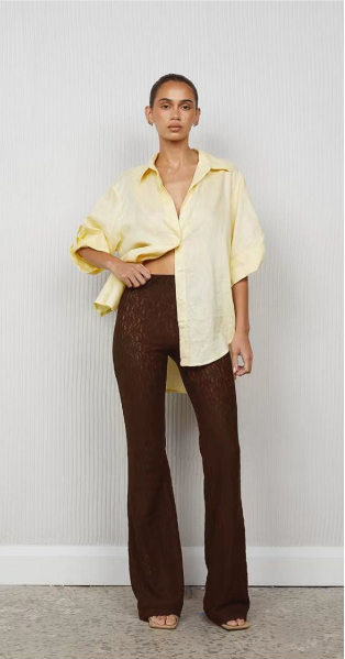 Ceila Lace Pant Chocolate