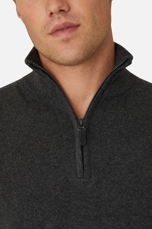 The Lakewood Zip Knit Charcoal
