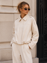 Sadie Bomber Jacket Cream